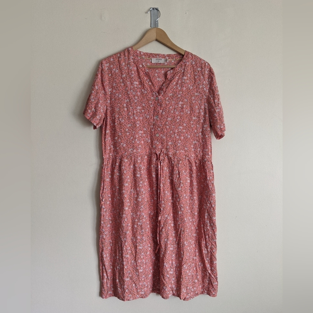 Cream Denmark Floral Pink Fit & Flare Dress – Size 40 <us 10>